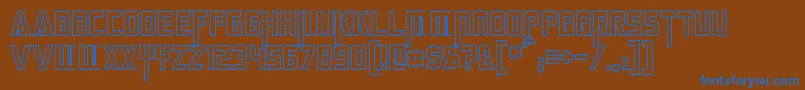 MegatronHollowCondensed Font – Blue Fonts on Brown Background