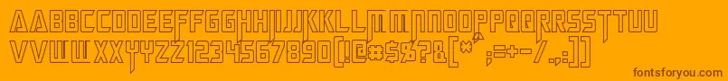 MegatronHollowCondensed Font – Brown Fonts on Orange Background