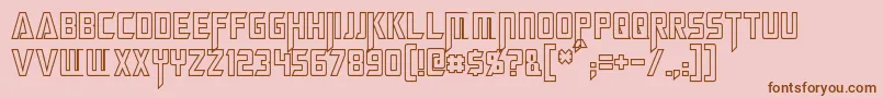 MegatronHollowCondensed Font – Brown Fonts on Pink Background