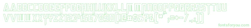 MegatronHollowCondensed Font – Green Fonts on White Background