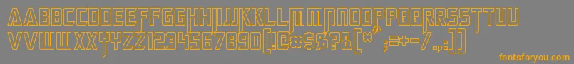 More about MegatronHollowCondensed Font MegatronHollowCondensed Font – Orange Fonts on Gray Background