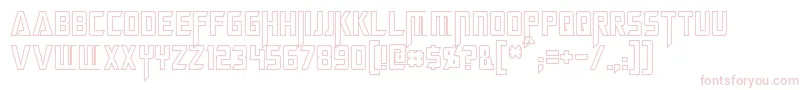 フォントMegatronHollowCondensed – ピンクのフォント