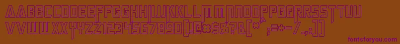 MegatronHollowCondensed Font – Purple Fonts on Brown Background