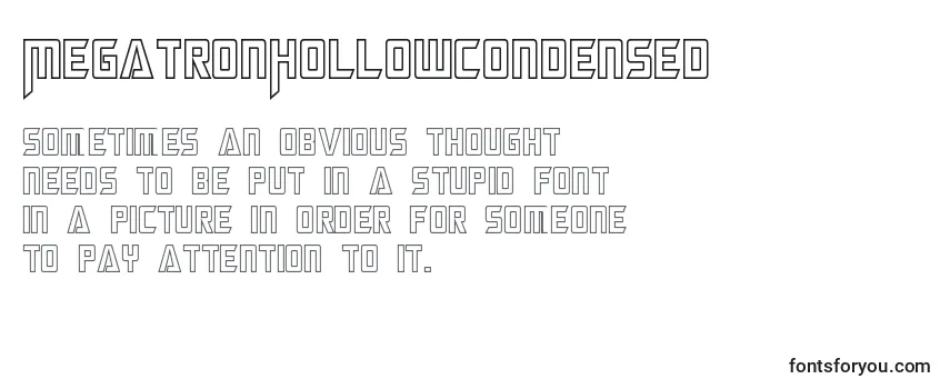 MegatronHollowCondensed Font