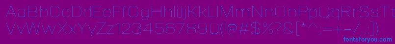 VitroUltralight Font – Blue Fonts on Purple Background