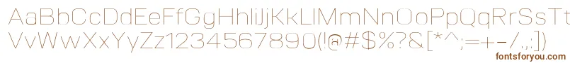 VitroUltralight-fontti – ruskeat fontit