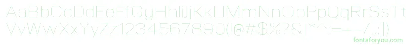 VitroUltralight Font – Green Fonts on White Background