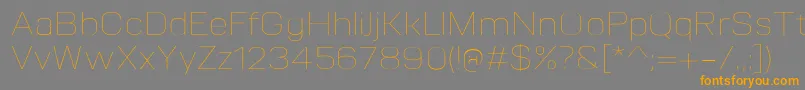 VitroUltralight Font – Orange Fonts on Gray Background