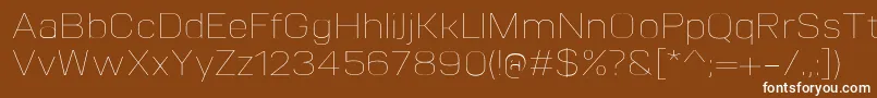 VitroUltralight Font – White Fonts on Brown Background