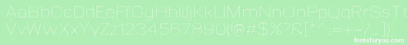 VitroUltralight Font – White Fonts on Green Background