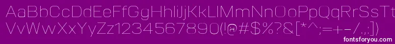 VitroUltralight Font – White Fonts on Purple Background