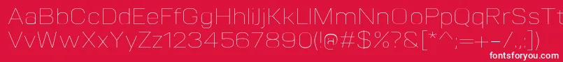 VitroUltralight Font – White Fonts on Red Background