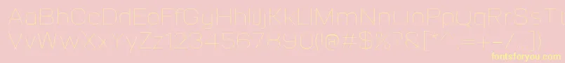 VitroUltralight Font – Yellow Fonts on Pink Background