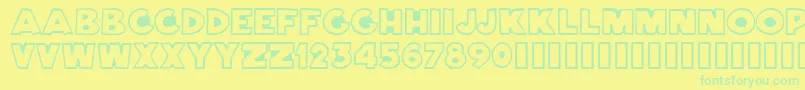 Bernardi Font – Green Fonts on Yellow Background