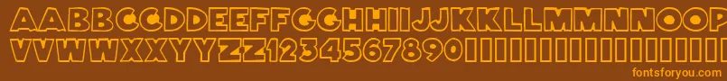 Bernardi Font – Orange Fonts on Brown Background