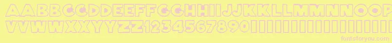 Bernardi Font – Pink Fonts on Yellow Background