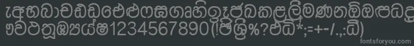 Dusharnbi Font – Gray Fonts on Black Background