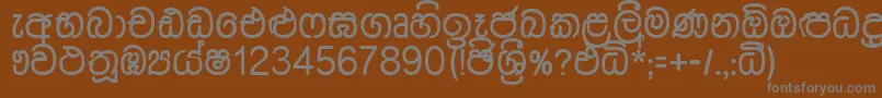 フォントDusharnbi – 茶色の背景に灰色の文字