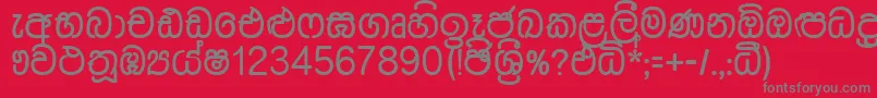 Dusharnbi Font – Gray Fonts on Red Background