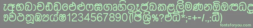 Dusharnbi Font – Green Fonts on Gray Background