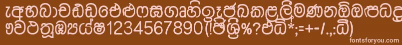 Dusharnbi Font – Pink Fonts on Brown Background