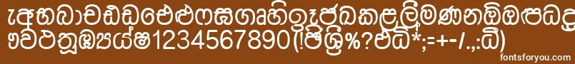 Шрифт Dusharnbi – белые шрифты на коричневом фоне