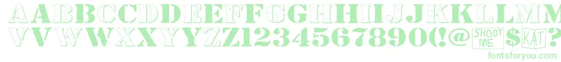 BundyYellowHollowshadowed-Schriftart – Grüne Schriften