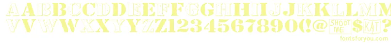 BundyYellowHollowshadowed Font – Yellow Fonts