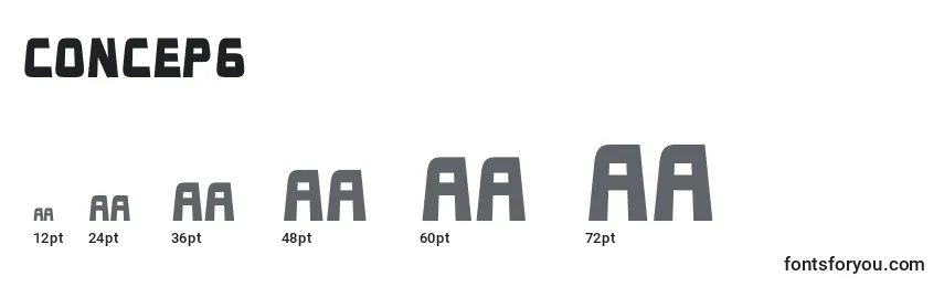 Concep6 Font Sizes