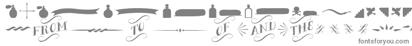 BergamotOrnaments Font – Gray Fonts on White Background