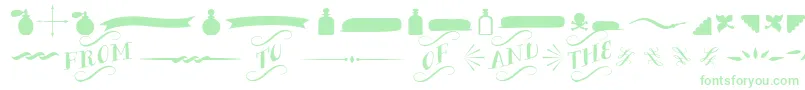 BergamotOrnaments Font – Green Fonts on White Background