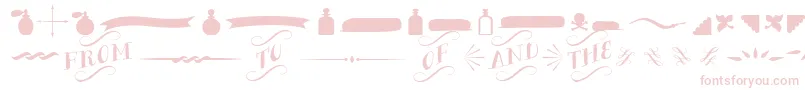 BergamotOrnaments Font – Pink Fonts on White Background