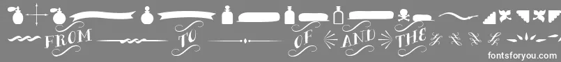 BergamotOrnaments Font – White Fonts on Gray Background
