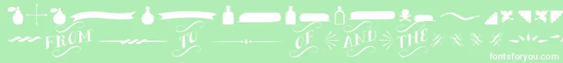 BergamotOrnaments Font – White Fonts on Green Background