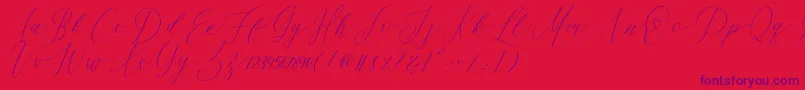 OhSamanthaDemo-Schriftart – Violette Schriften auf rotem Hintergrund