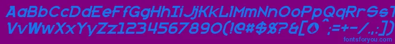 KannoItalic Font – Blue Fonts on Purple Background