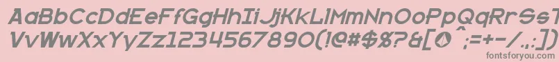 KannoItalic Font – Gray Fonts on Pink Background