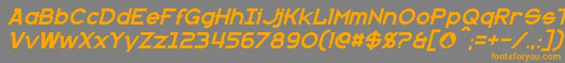 KannoItalic Font – Orange Fonts on Gray Background