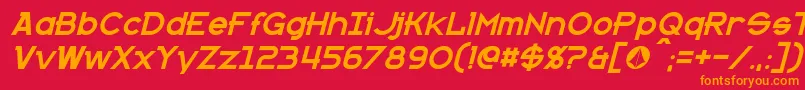 KannoItalic Font – Orange Fonts on Red Background