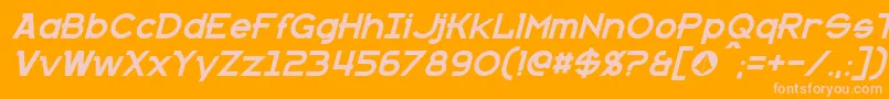 KannoItalic Font – Pink Fonts on Orange Background