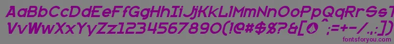 Шрифт KannoItalic – фиолетовые шрифты на сером фоне