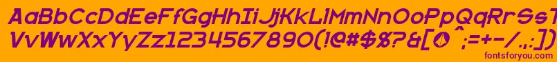 KannoItalic Font – Purple Fonts on Orange Background