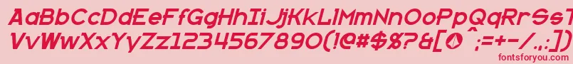 KannoItalic Font – Red Fonts on Pink Background