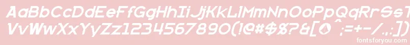 KannoItalic Font – White Fonts on Pink Background