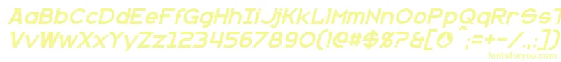 KannoItalic-fontti – keltaiset fontit