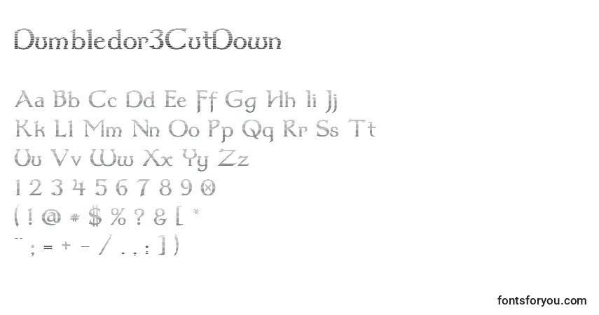 Dumbledor3CutDownフォント–アルファベット、数字、特殊文字