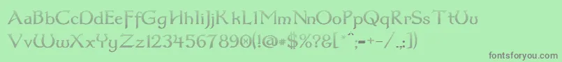 Dumbledor3CutDown Font – Gray Fonts on Green Background