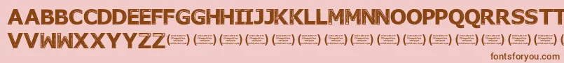 Police NovembermorningsRegular – polices brunes sur fond rose