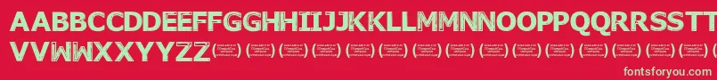 NovembermorningsRegular Font – Green Fonts on Red Background