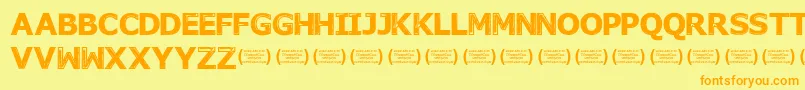 NovembermorningsRegular Font – Orange Fonts on Yellow Background